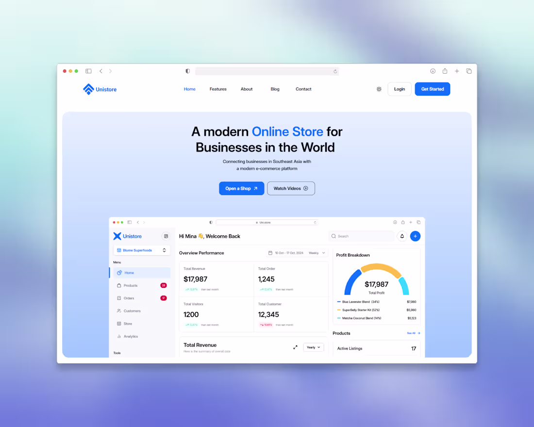 Cover image for Unifycart Marketing Website