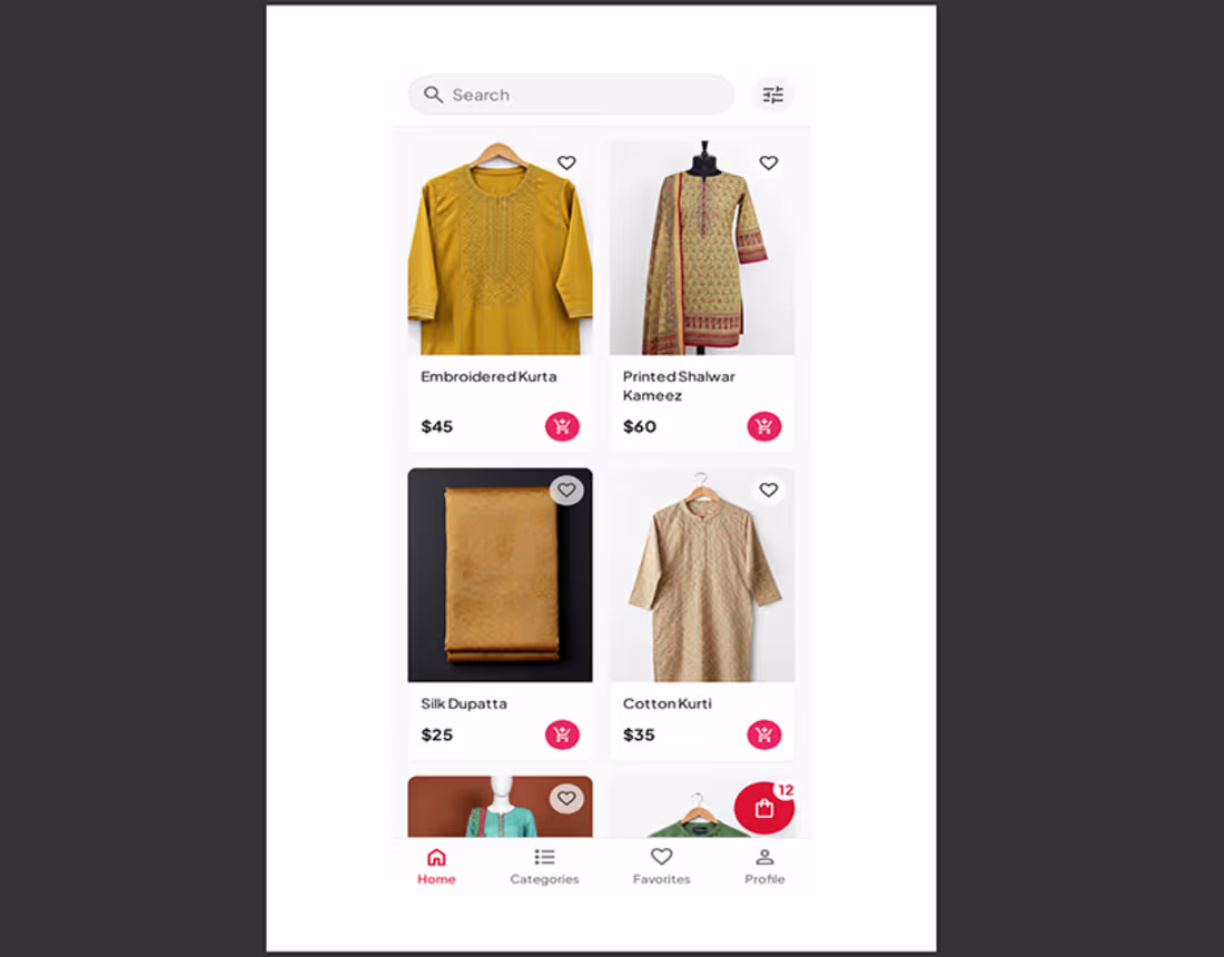 Cover image for Mobile App for buying Pakistani female attire