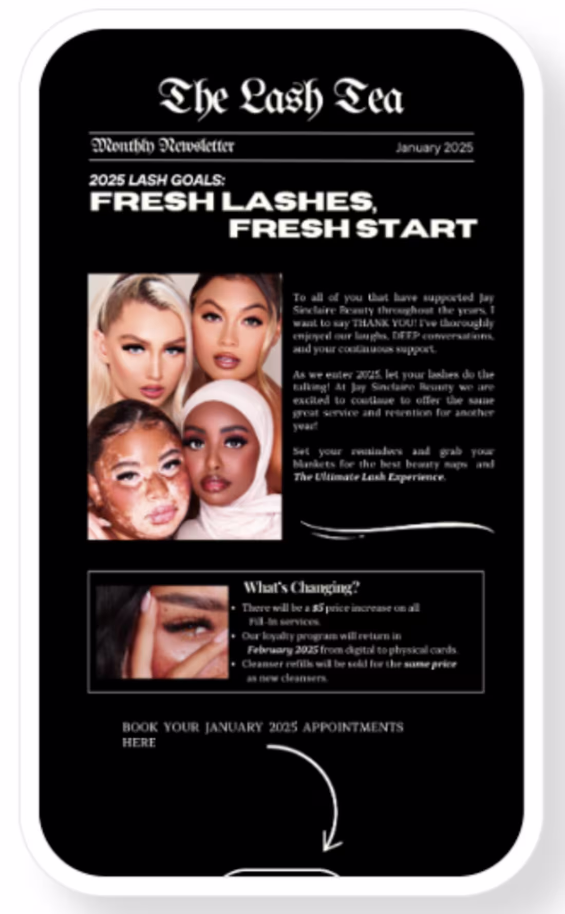 Cover image for The Lash Tea – Email Marketing Newsletter Campaign