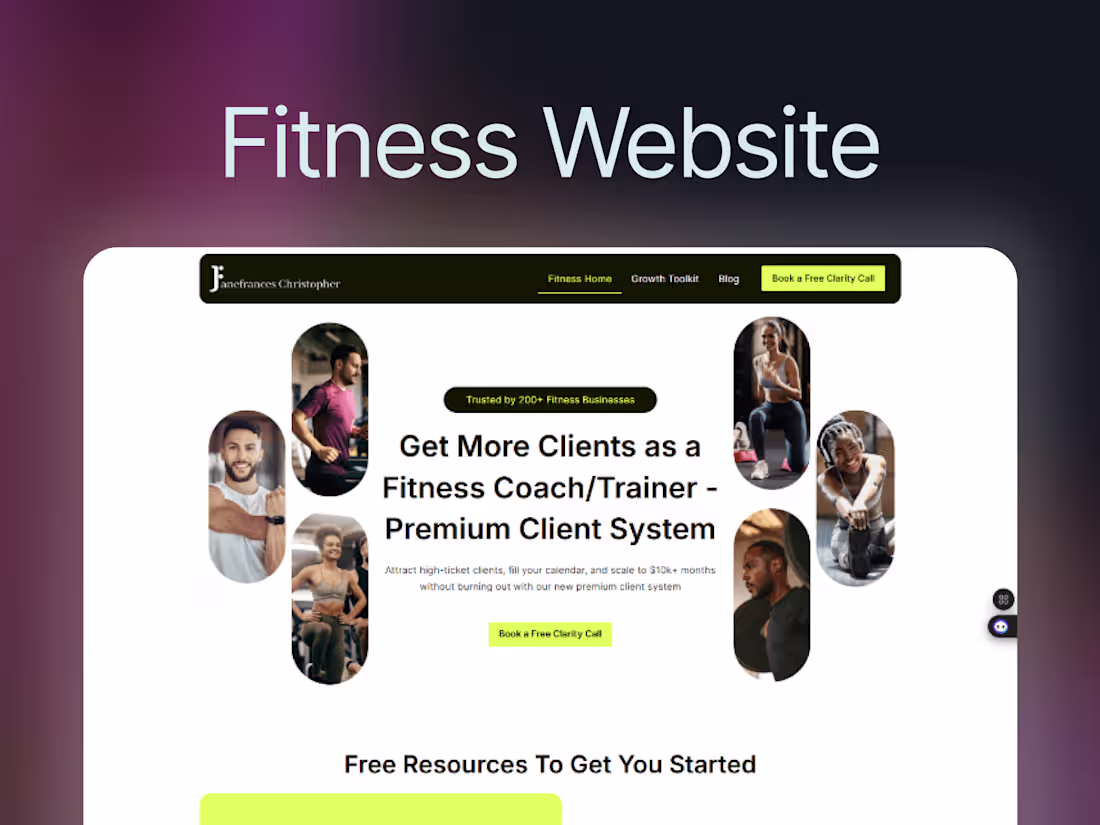 Cover image for Fitness WordPress Website