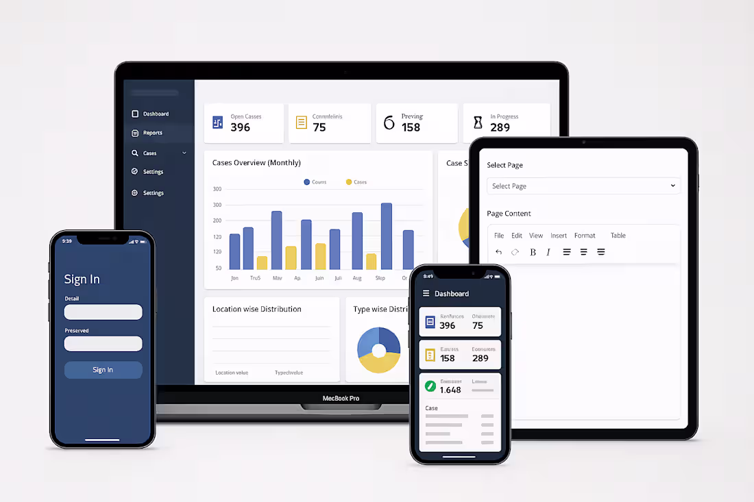 Cover image for Enterprise Case Management & MIS Dashboard (Web + Mobile)
