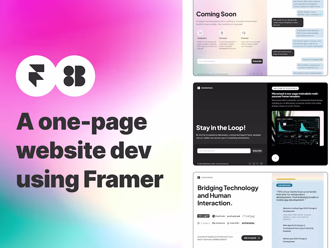 Cover image for Figma to Framer Landing Page Development