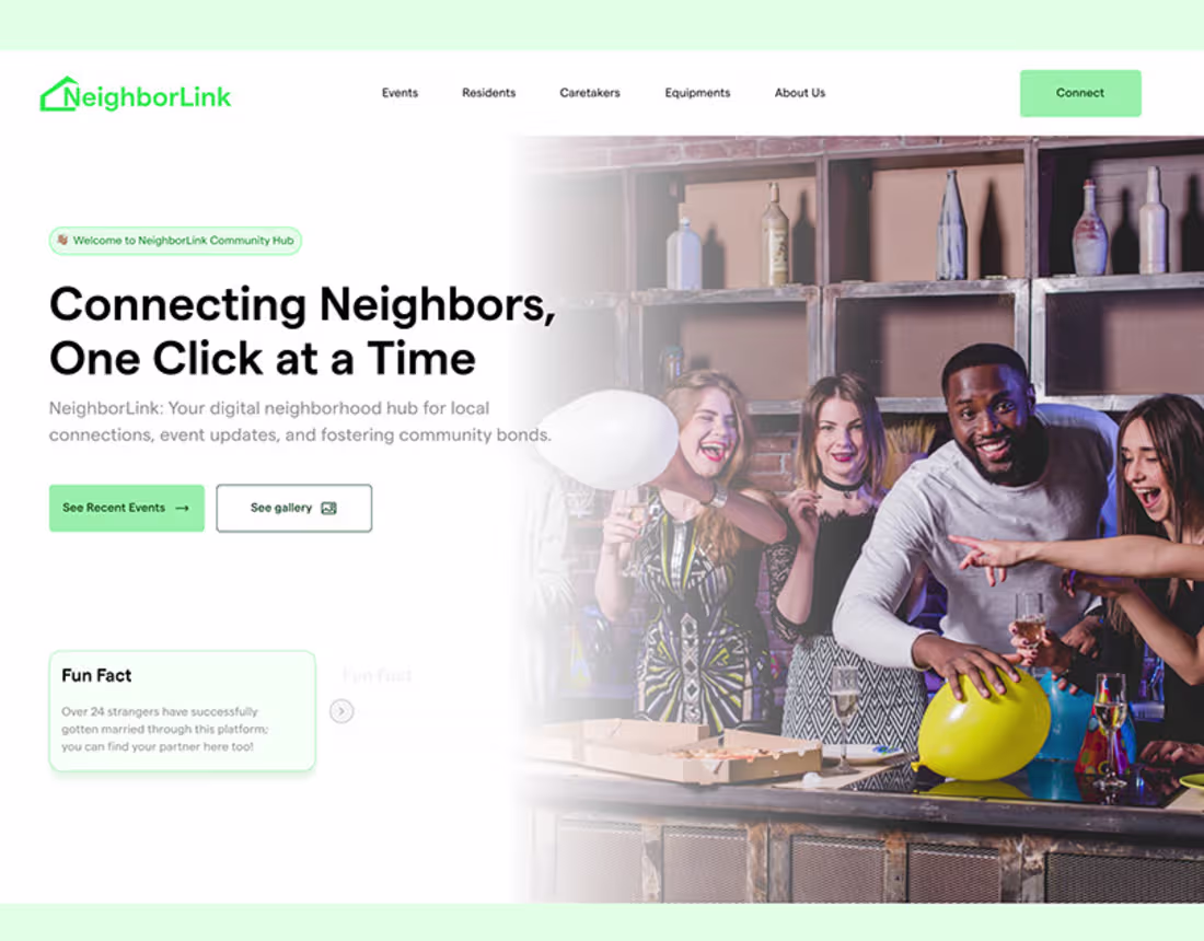 Cover image for NeighborLink Landing Page
