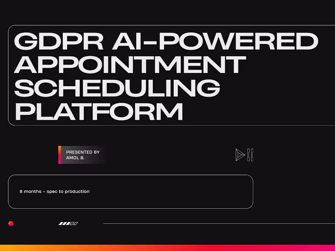 Cover image for GDPR AI-Powered Appointment Scheduling Platform