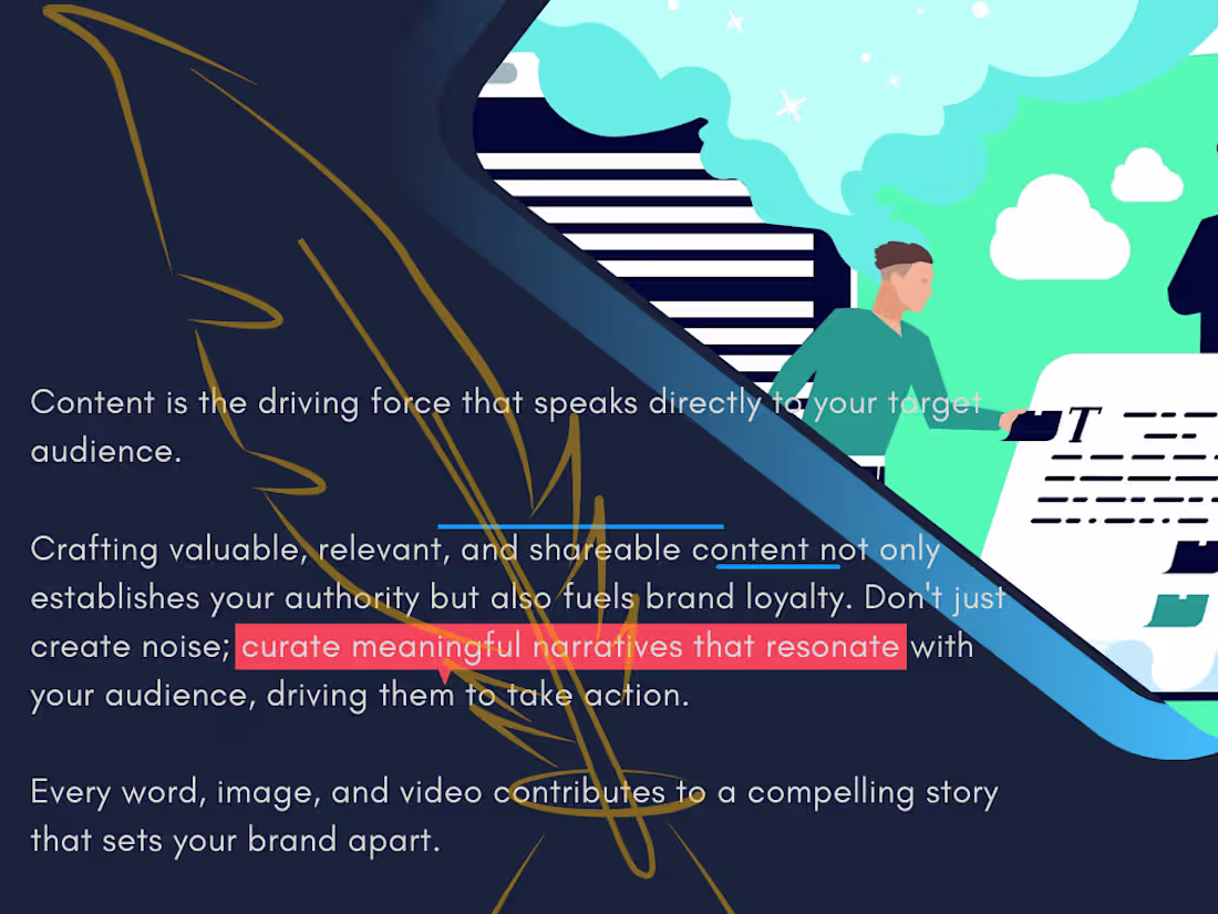 Cover image for  Carousels, motion graphic videos, copy, and branded posts