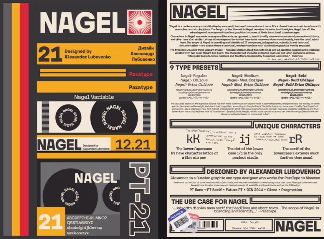 Cover image for “Nagel” font posters 