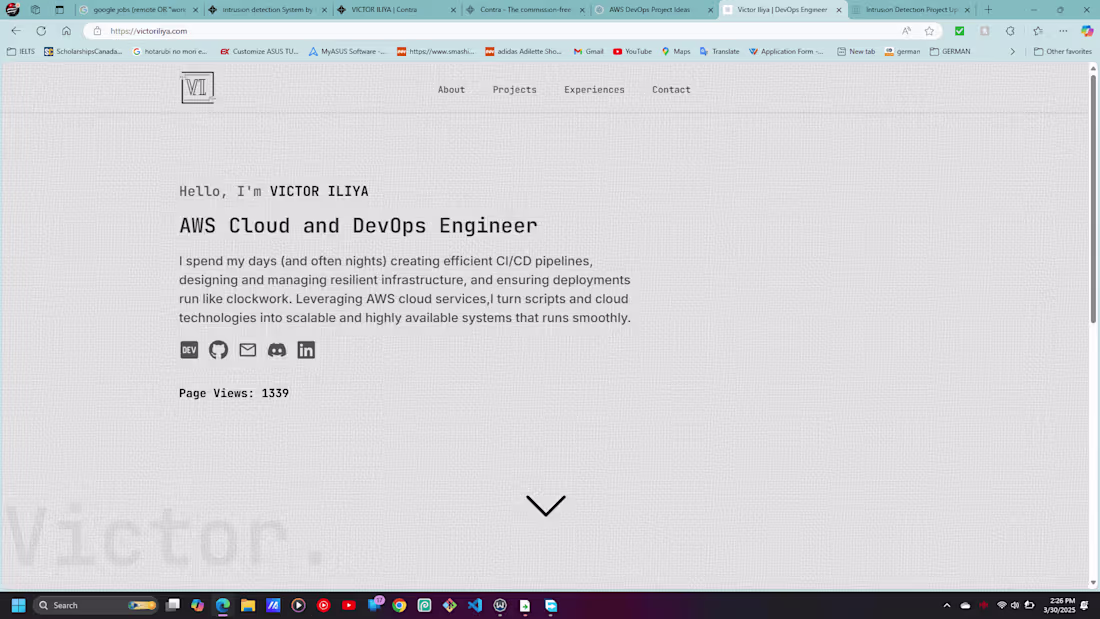 Cover image for Portfolio Website