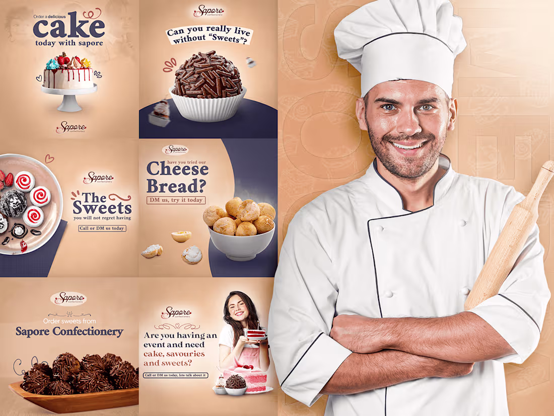 Cover image for Social media | campaign posts for a confectionery on Behance