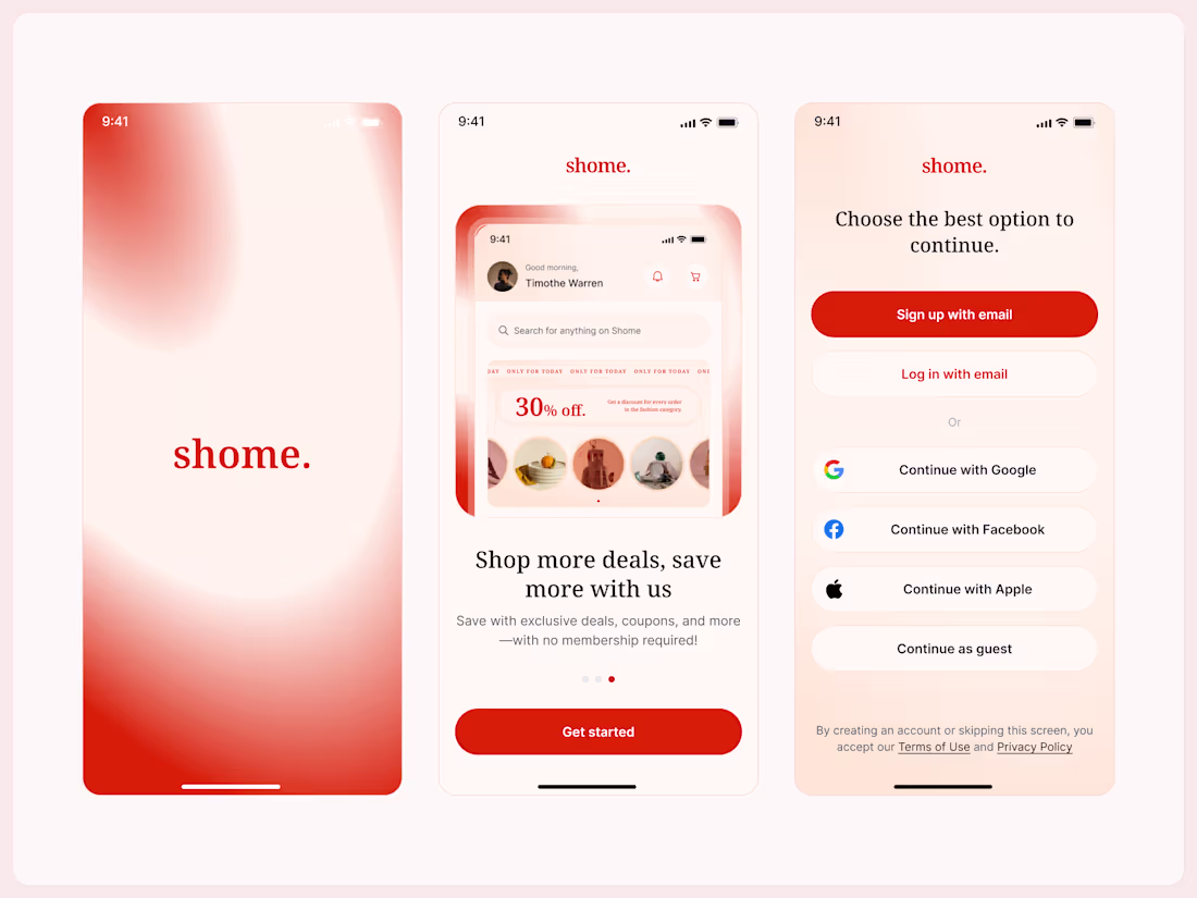 Cover image for Shome - Mobile Shopping App