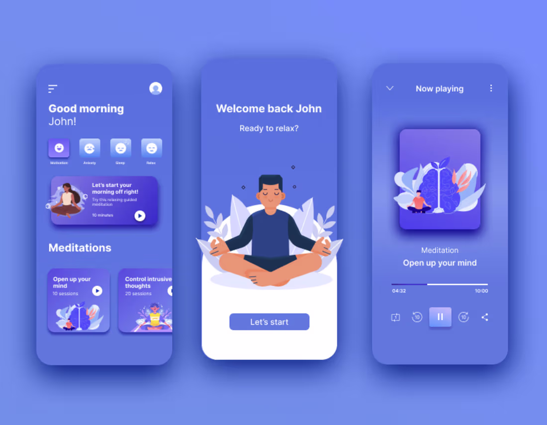 Cover image for Meditation App Design