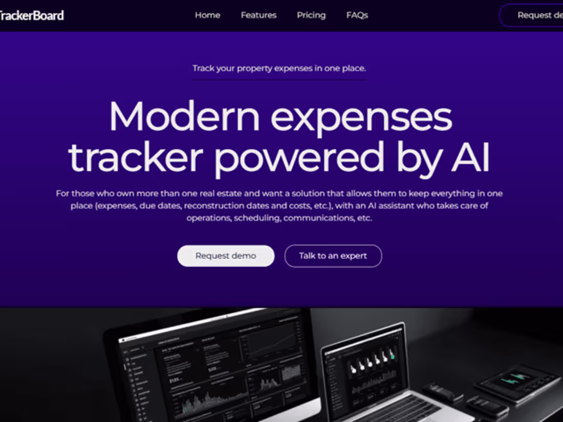 Cover image for SaaS Webflow website - Tracker Board