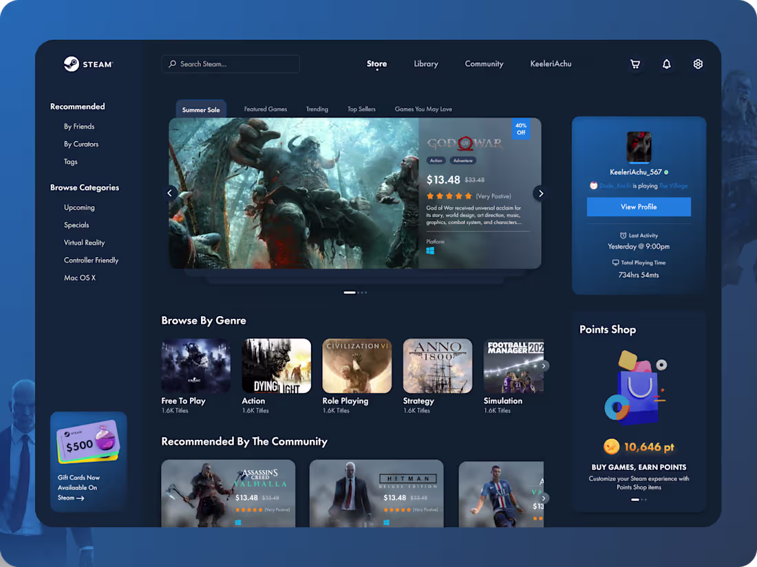 Cover image for Steam Redesign