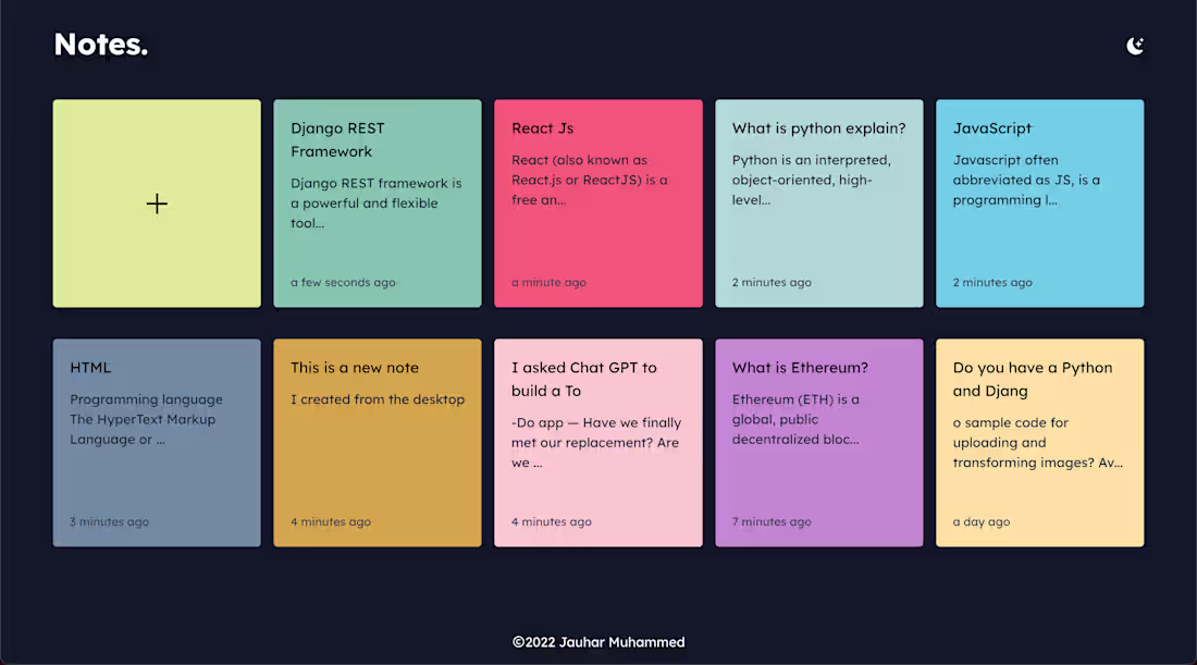 Cover image for Notes App
