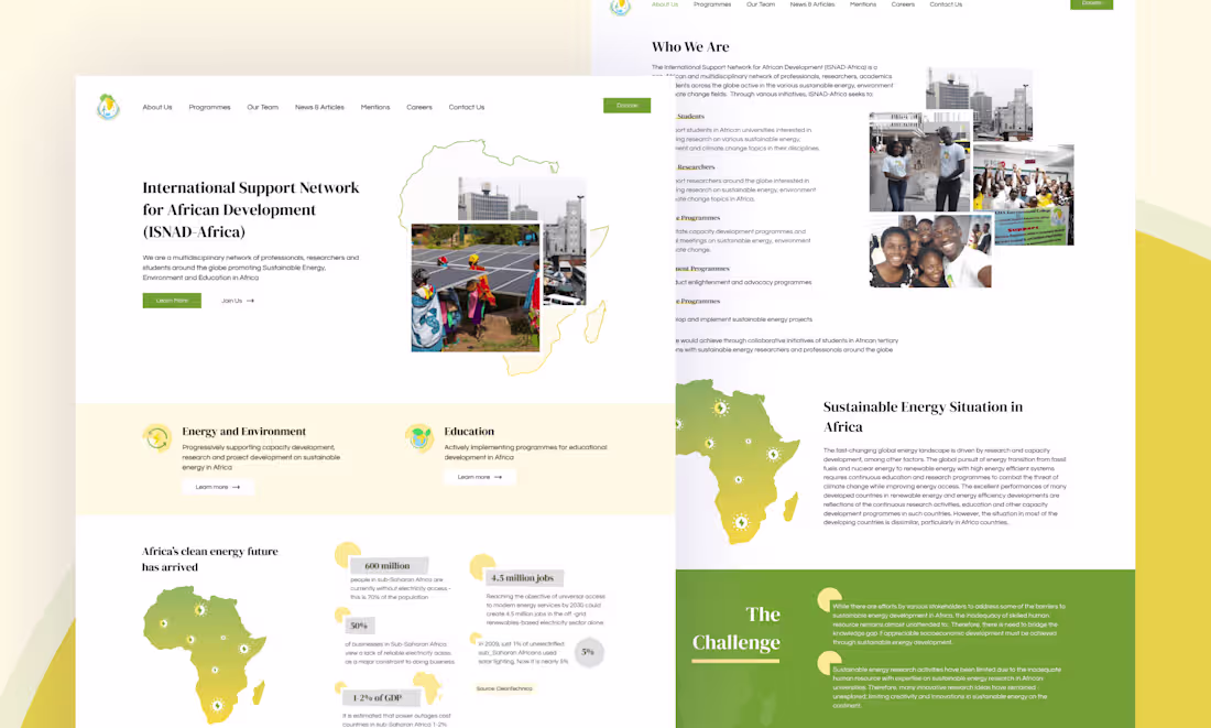 Cover image for Green Growth Africa website redesign