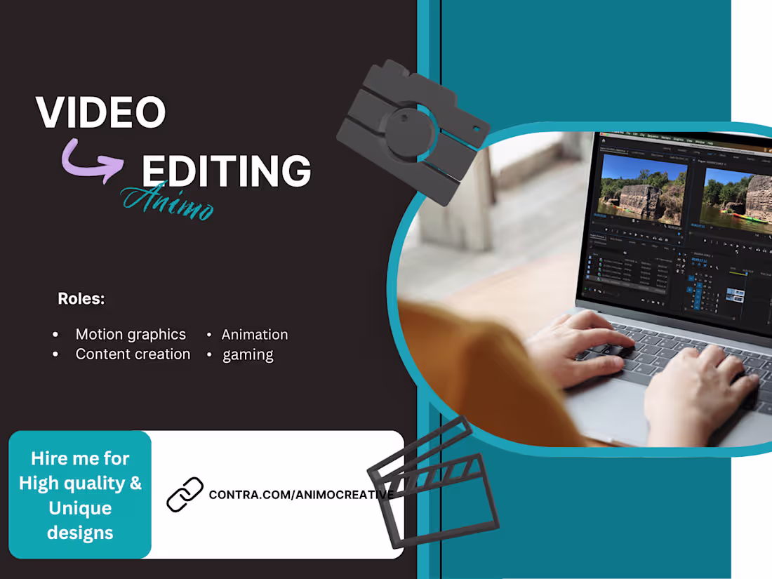 Cover image for Professional Video Editing, Motion Graphics & AI-Based Visuals