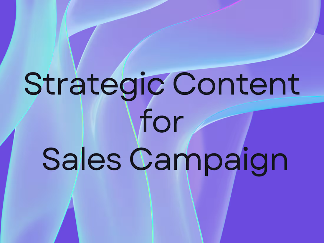 Cover image for Successful Sales Campaign Through Strategic Content