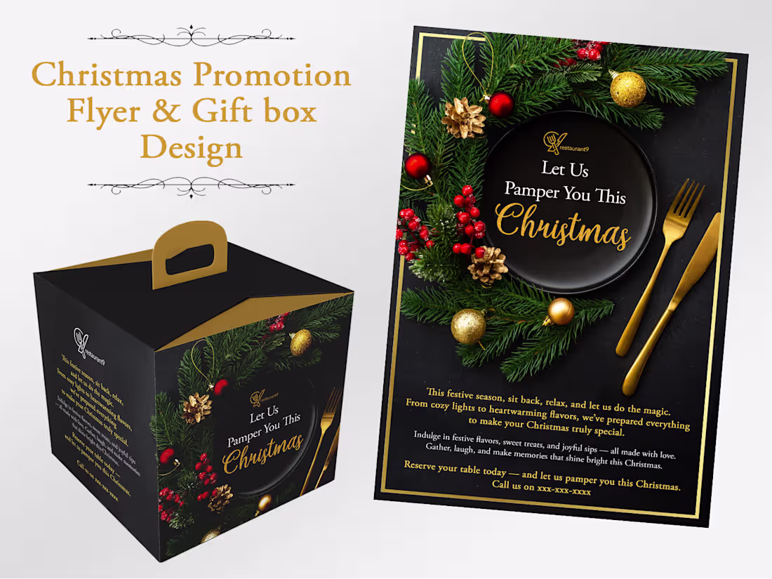 Cover image for Created this promotional flyer and a delivery package design...