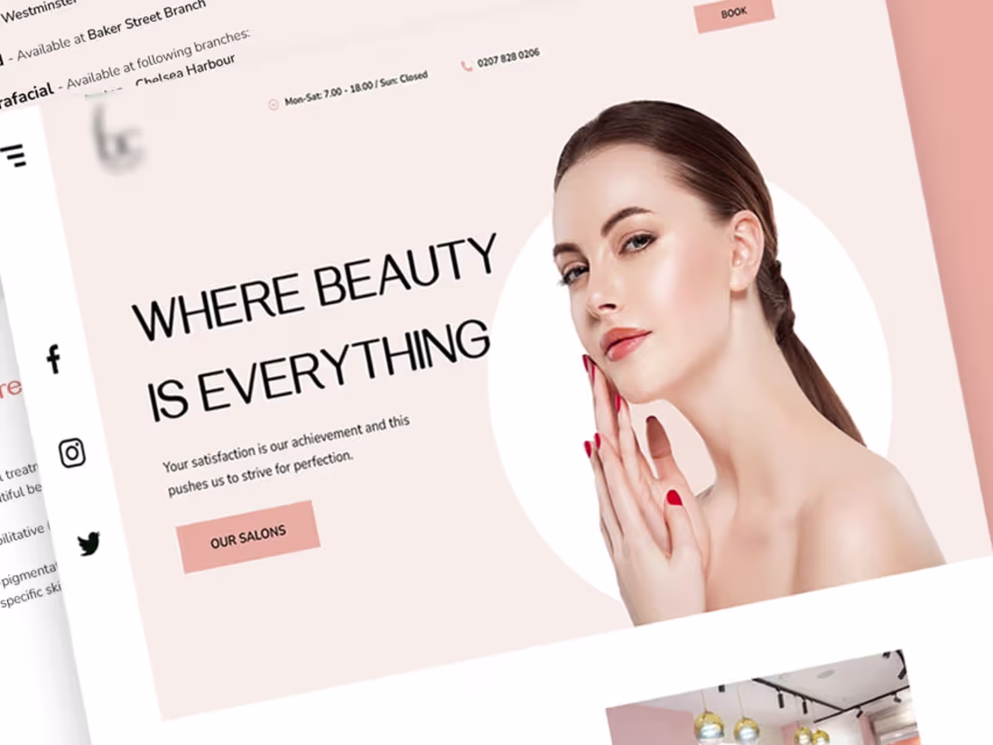 Cover image for UK Salon Website Design