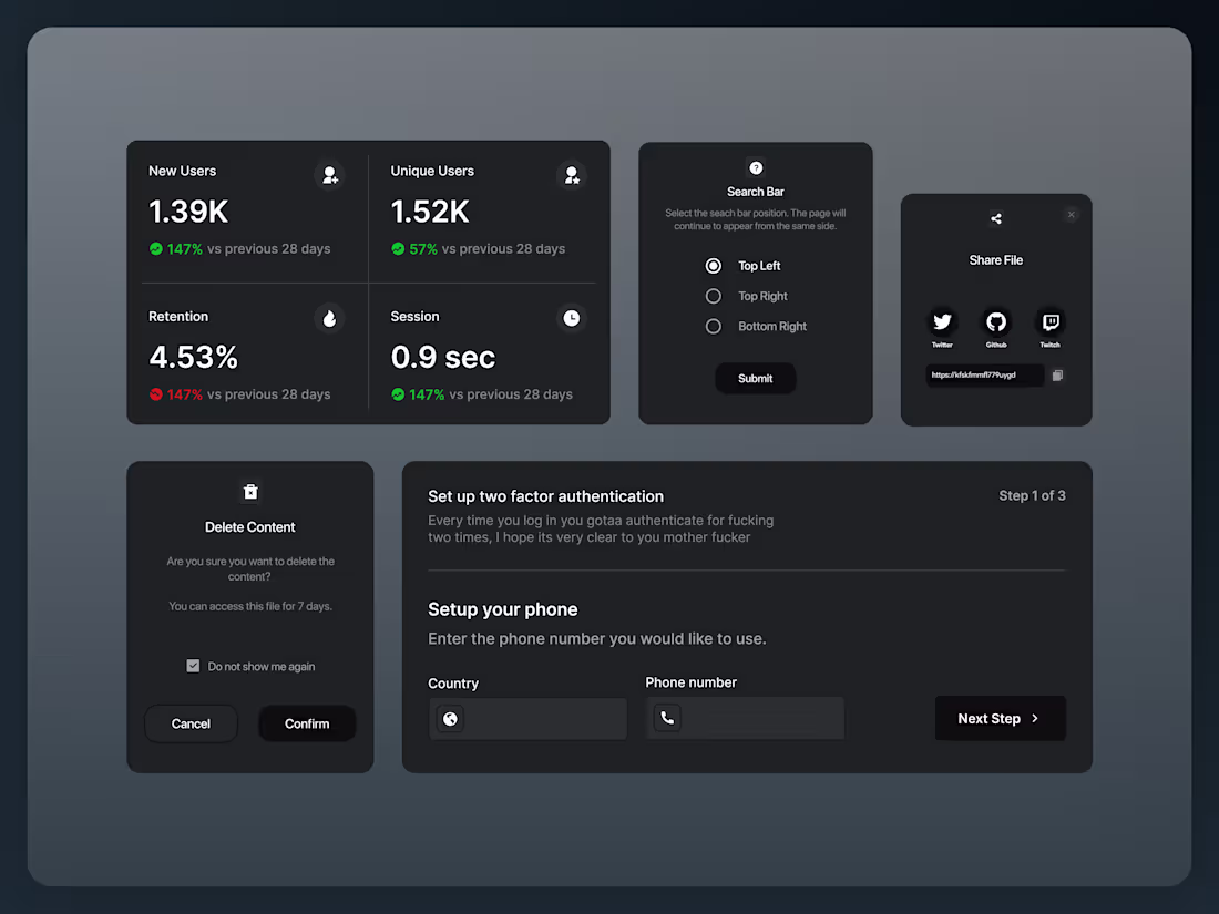 Cover image for Unified Analytics and Settings Dashboard