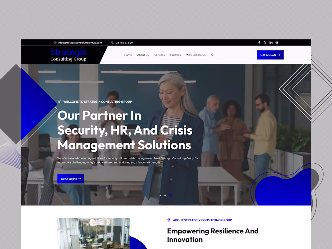 Cover image for Strategix Consulting Group Website UI Design