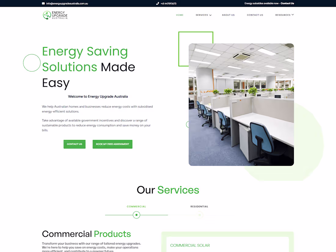 Cover image for Energy Upgrade Australia – Conversion-Optimized Webflow Site
