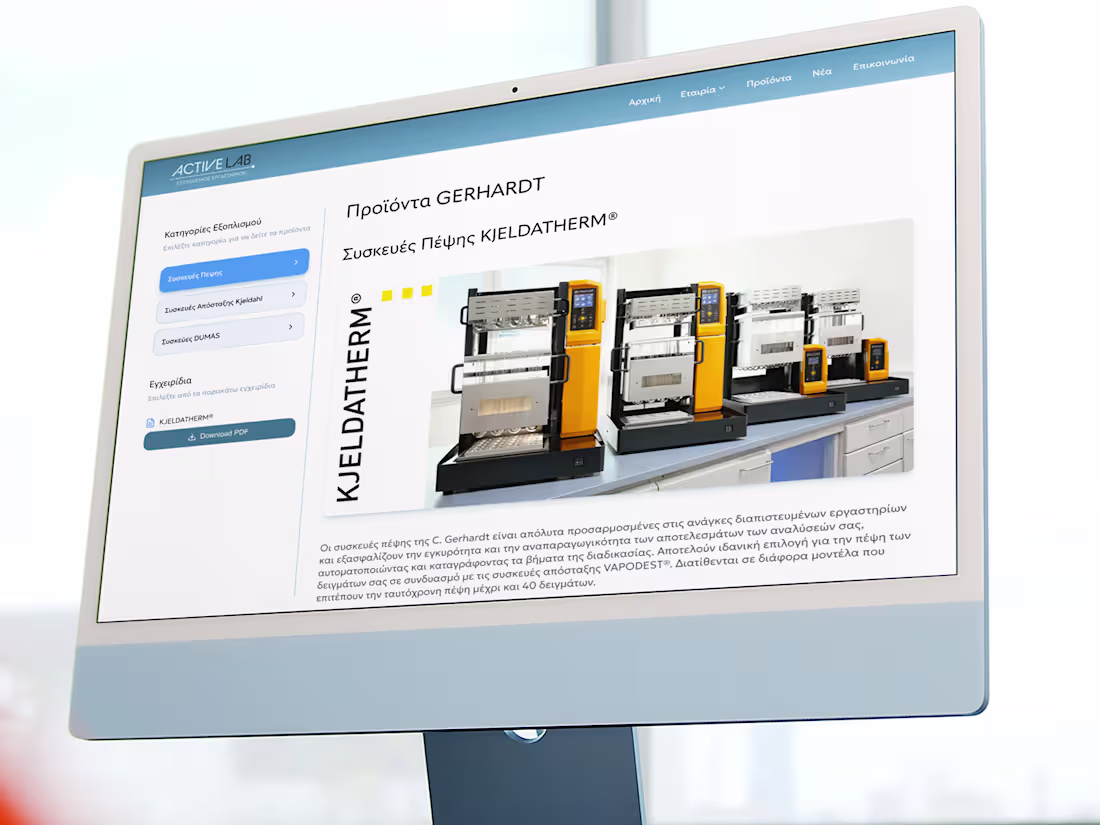 Cover image for Rebranding and website redesign for a scientific company