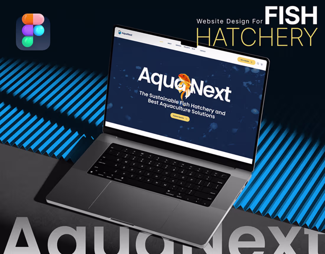 Cover image for Modern Fish Hatchery & Aquaculture Website Design