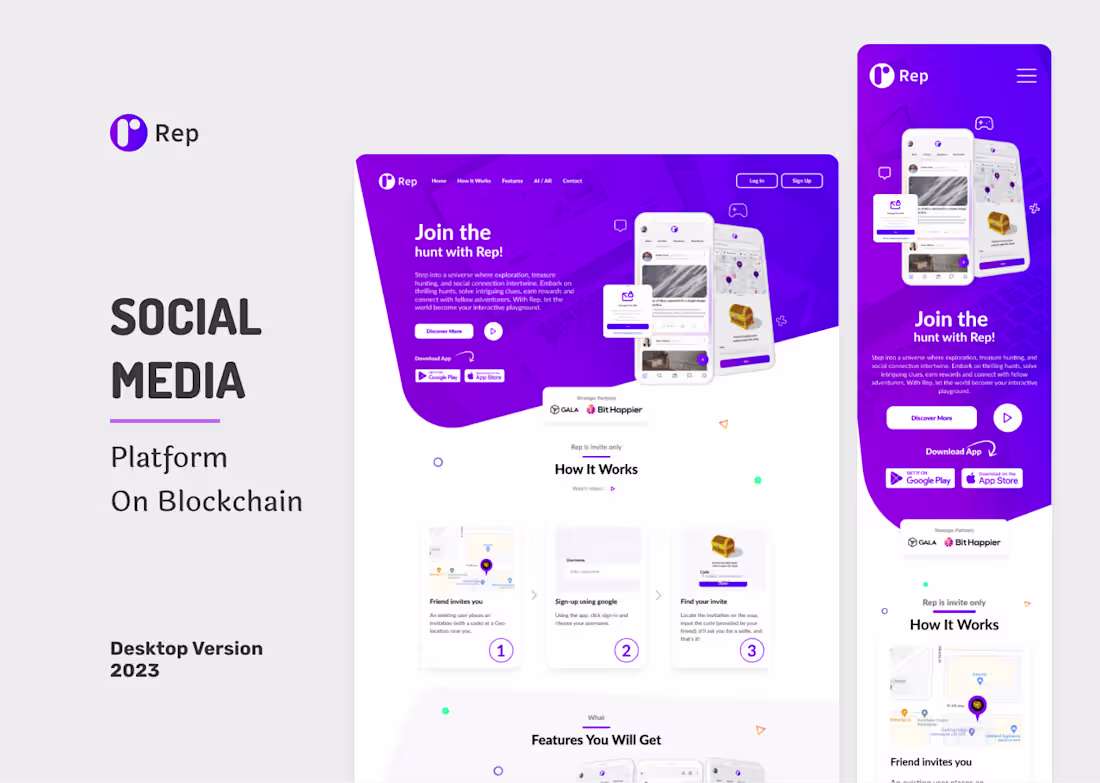 Cover image for REP Run | Social Media Platform | Landing Page