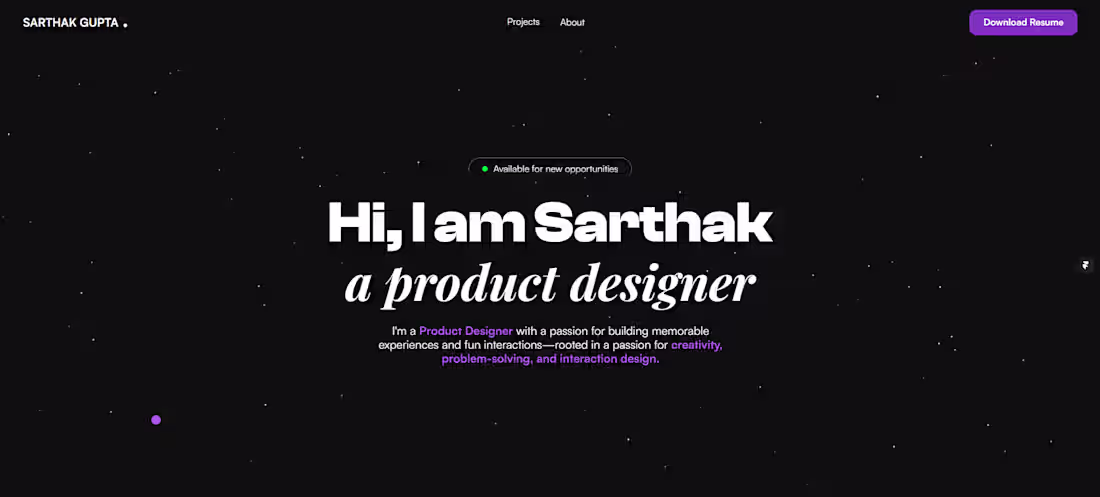 Cover image for Personal Portfolio : Framer Development