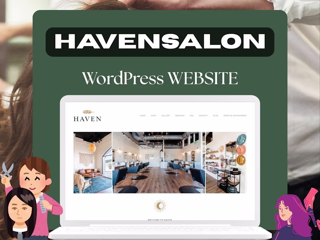 Cover image for Haven Salon | Wordpress Website