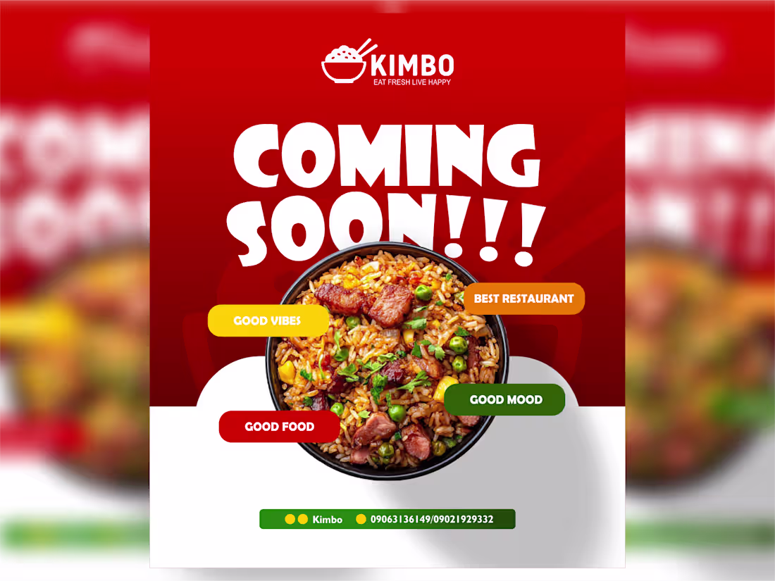 Cover image for KIMBO RESTAURANT SOCIAL MEDIA DESIGN