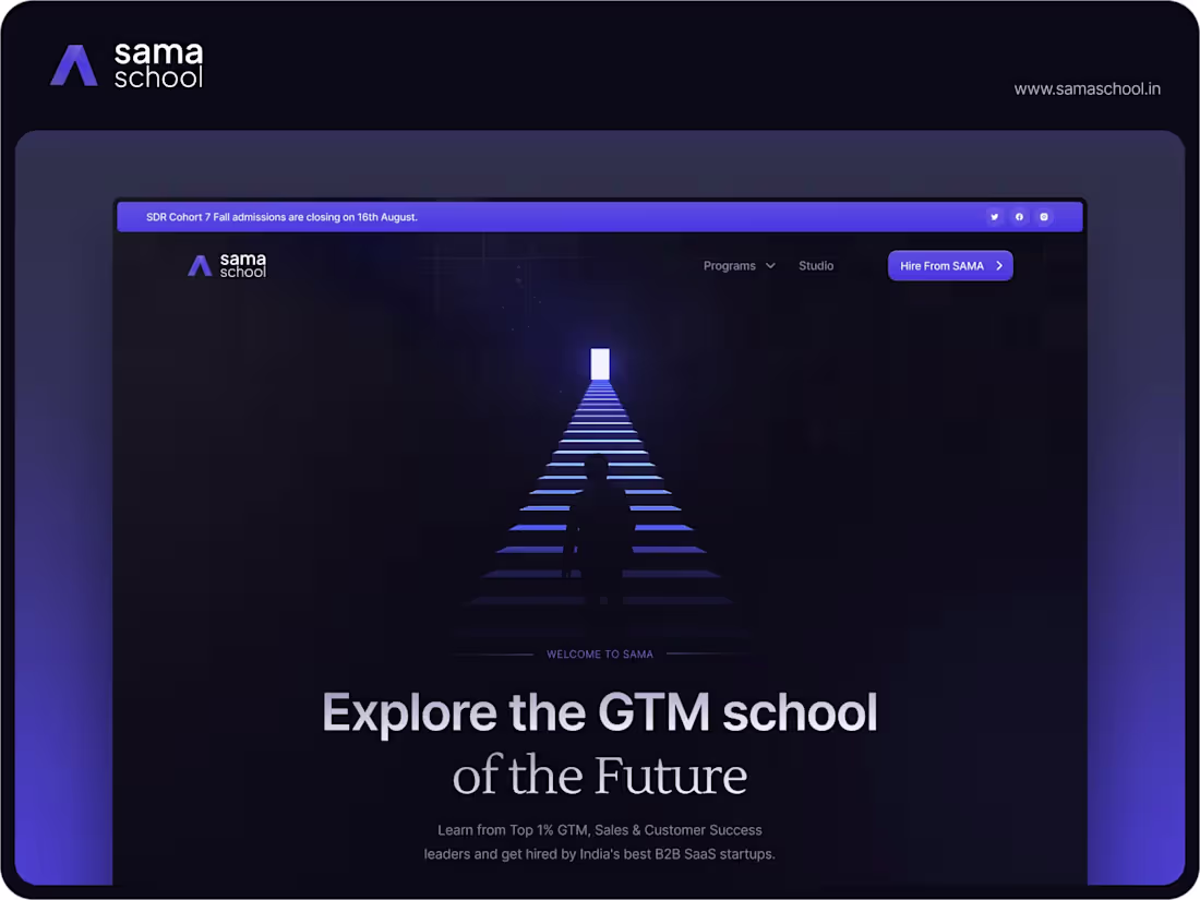 Cover image for ✧ SAMA School (Design + Development)