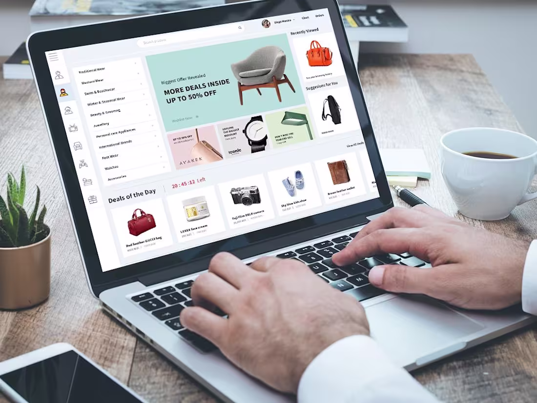 Cover image for eCommerce website: design and development