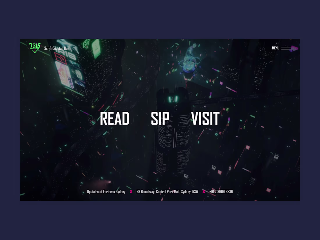 Cover image for I designed and built the 2315.bar site in Framer, showcasing...