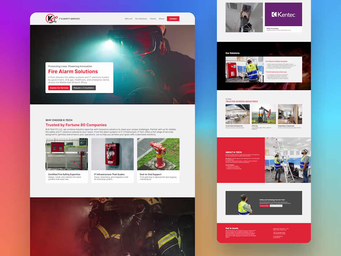Cover image for K-Tech Landing Page (Design & Webflow Development)