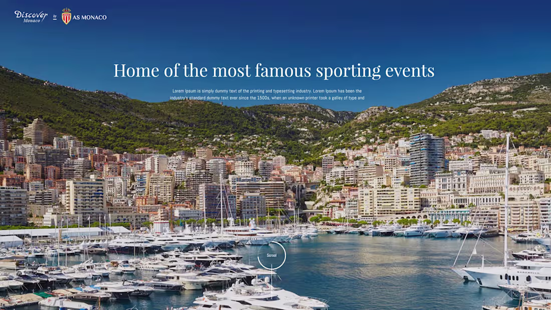 Cover image for AS Monaco // Website design preview
