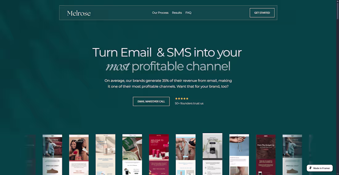 Cover image for Melrose – Email Marketing Website