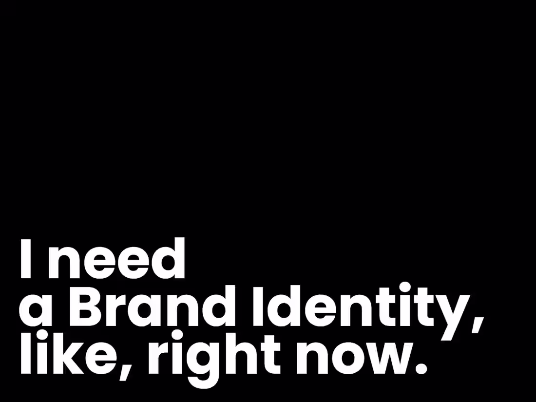 Cover image for "I need a Brand Identity, like, right now." | Branding Sprint