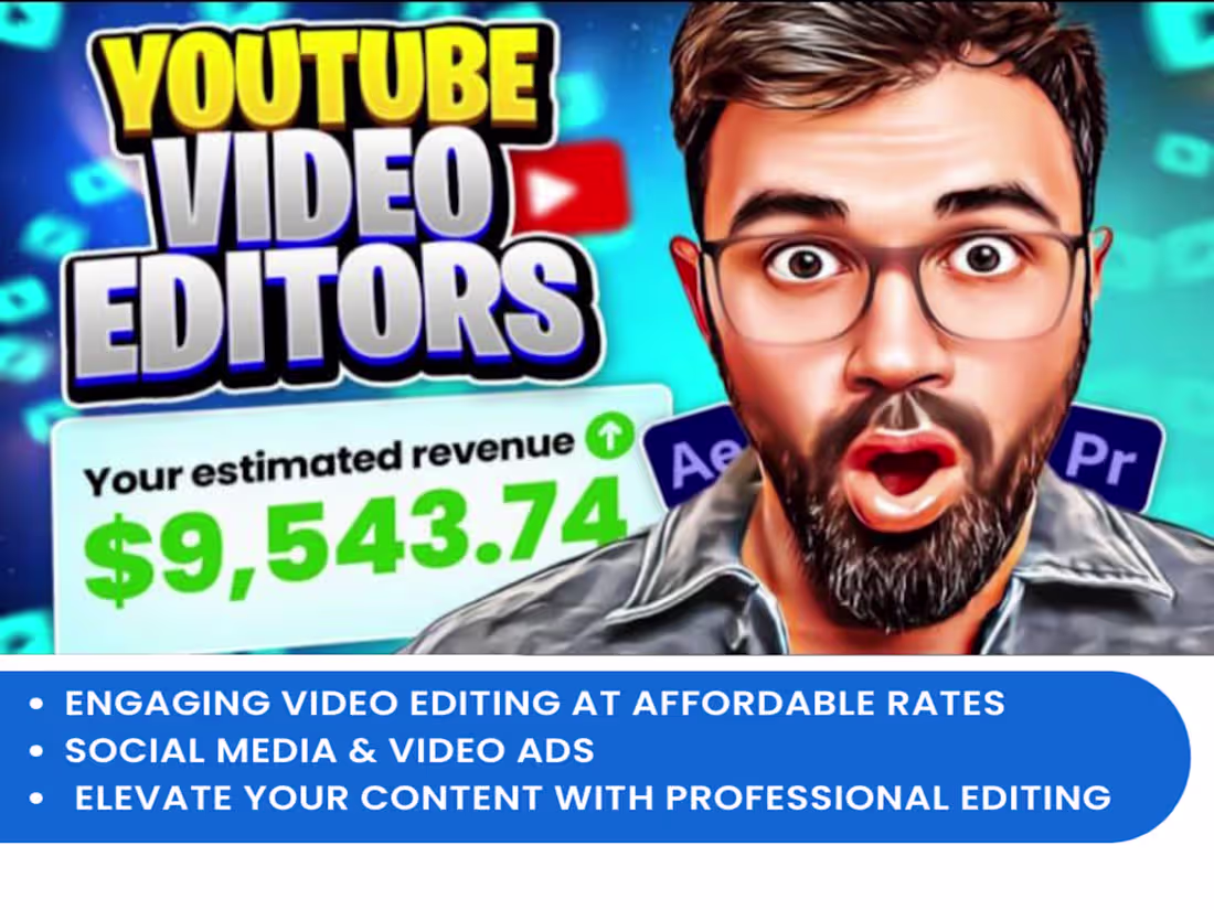 Cover image for I will do professional YouTube video editing