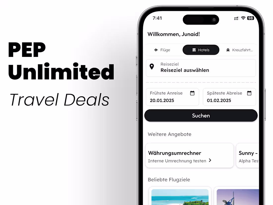 Cover image for PEP Unlimited - Travel App