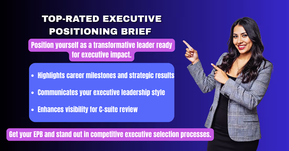 Cover image for TOP-RATED EXECUTIVE POSITIONING BRIEF GIG