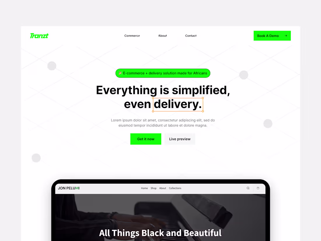 Cover image for UI/UX Design - Ecommerce Solution for Africa