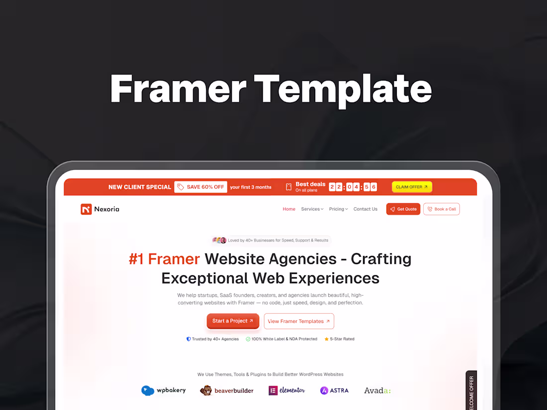 Cover image for Nexoria : Framer Corporate Website Redesign
