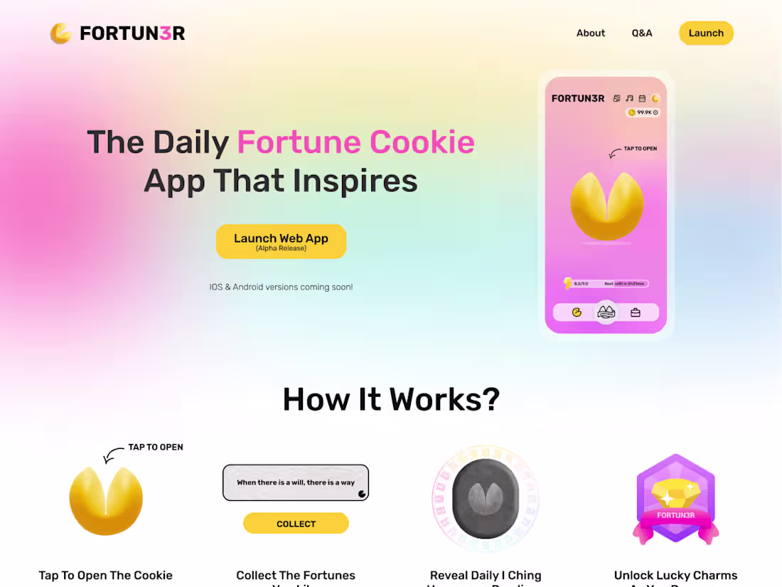 Cover image for Fortun3r - Webflow Development Project