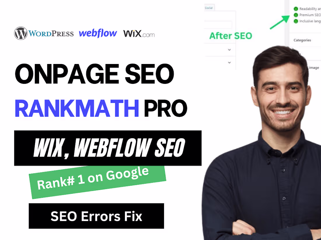 Cover image for You will get professional on-page SEO Services & WordPress SEO