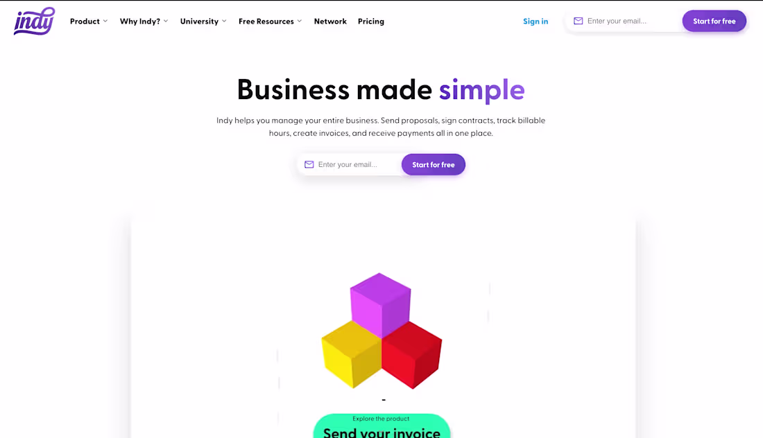 Cover image for Indy: Webflow Website