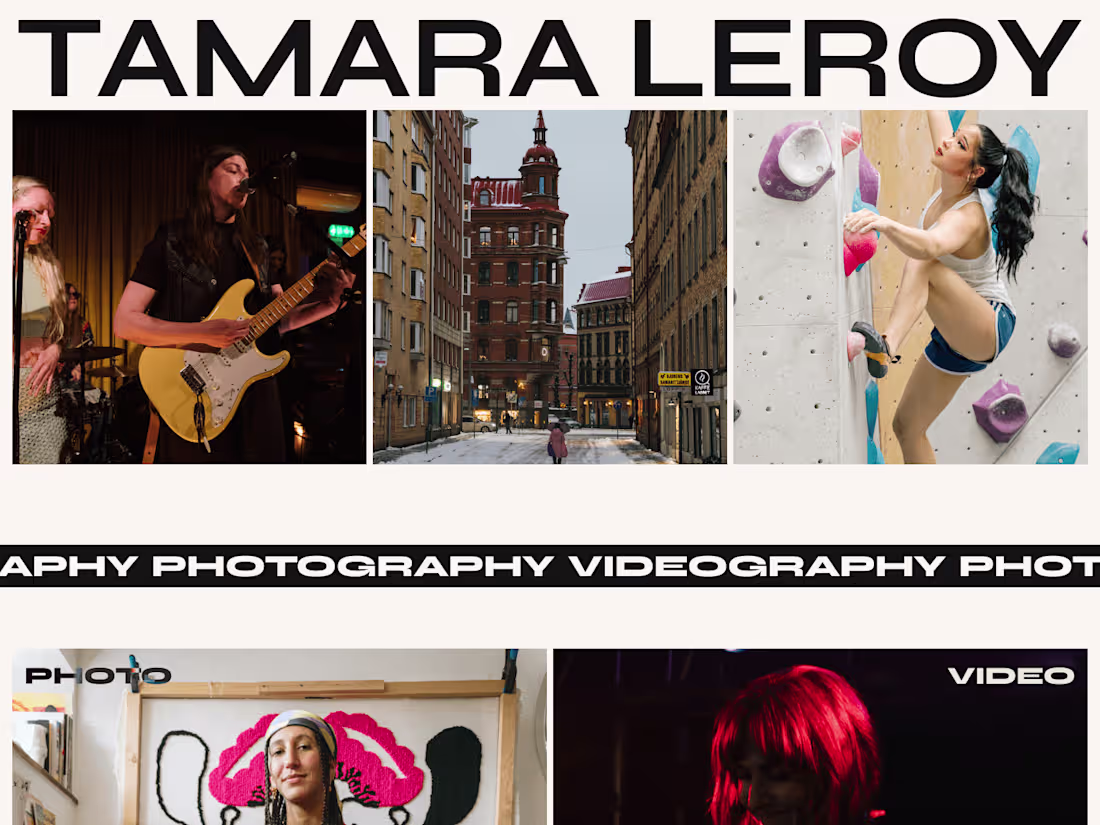 Cover image for Tamara Leroy  - Porfolio Showcase