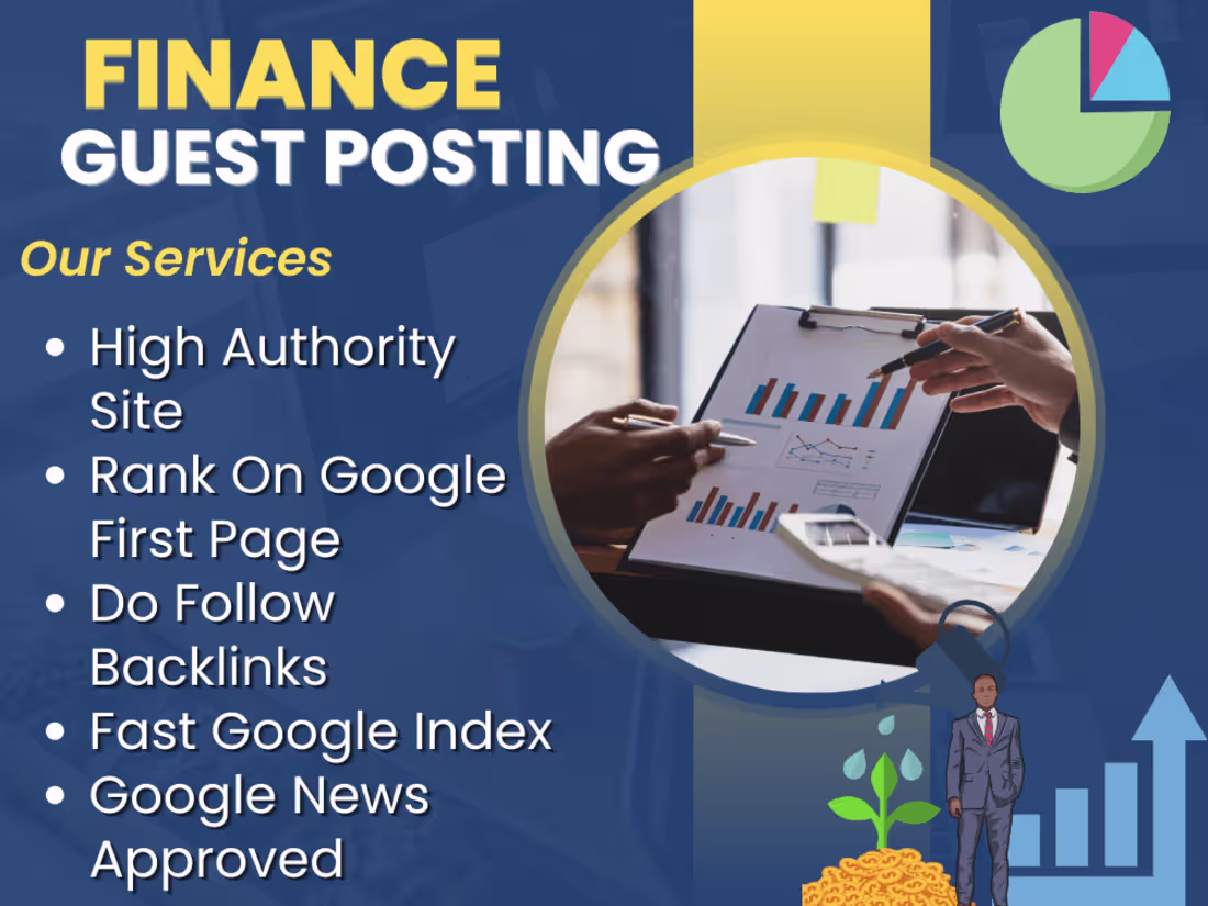 Cover image for You will get Finance Contributions & Finance Article Placement 