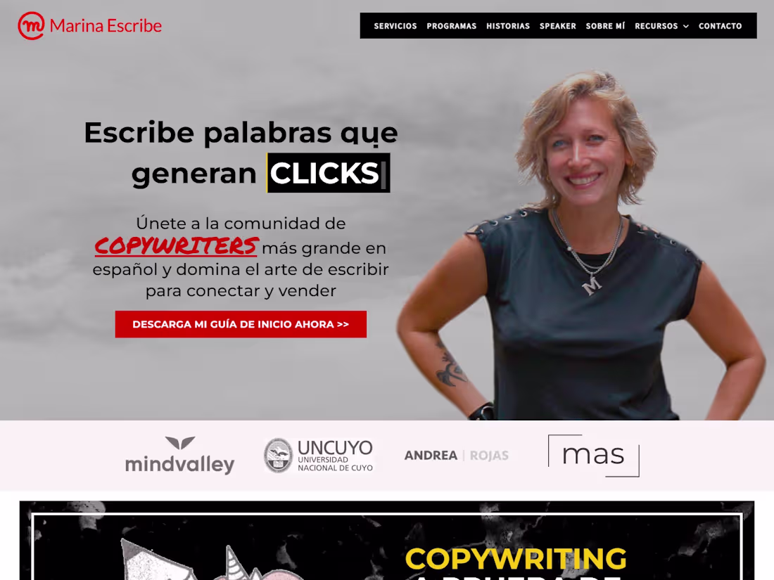 Cover image for I designed and developed a website for a copywritter, author...