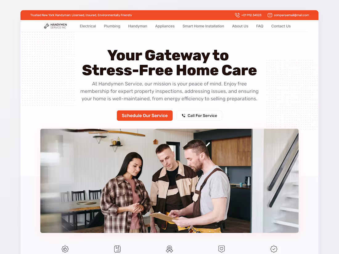 Cover image for Handymen Landing Page